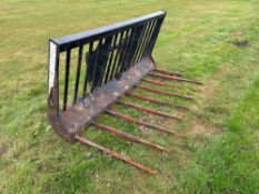 Strimech 2.3m muck fork with Manitou attachments. Serial No: 230840