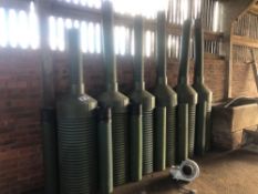6No plastic grain aeration pedestals with single fan unit