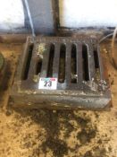 2No metal drain grates