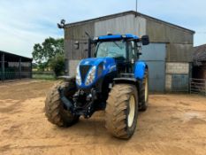2012 New Holland T7.210 50kph 4wd tractor with front linkage, 3No electric spools, air brakes, cab s