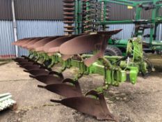 2012 Dowdeswell 155MA 8f (7+1) reversible plough on land. Serial No: 12MA36038. No VAT
