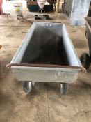 Galvanised wheeled feed bin