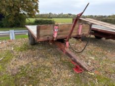 Flat bed single axle trailer 10ft x 6ft on 7.50-16 wheels and tyres ​​​​​​​NB: Manual in Office