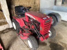 Wheel Horse C-121 eight speed garden tractor with 36inch mowing deck. Serial No: 9928. No VAT