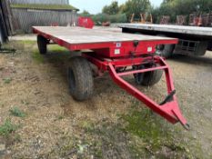 Bale trailer 4 wheel 20ft with wooden floor on 12.5/15.3 wheels and tyres