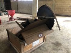 Ferguson saw bench with belt pulley, linkage mounted