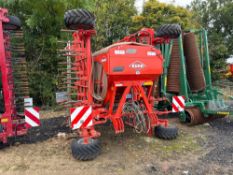 2020 Kuhn Megant QS600-40DTS 6m hydraulic folding tine drill with bout and tramline markers, wheel t