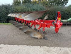 2013 Gregoire Besson HRPC7 7 furrow (6+1) reversible on-land in furrow mounted plough with skimmers.