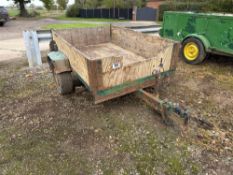 Car trailer 6ft x 4ft single axle on 185/60R14 wheels and tyres