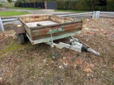 Car trailer 1.6m x 2.5m twin axle on 155R13 wheels and tyres