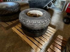 Pair 18-22.5 wheels and tyres