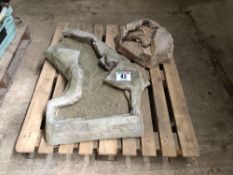 Concrete garden pond waterfall. NO VAT