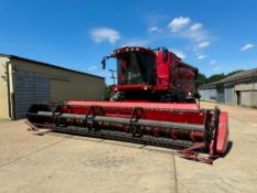 2008 Case Axial Flow 9010 AFS combine harvester with Case guidance dome, straw chopper on Goodyear 9