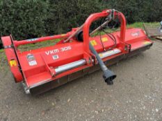 2013 Kuhn VKM305 3m flail mower with side shift, linkage mounted. Serial No: 132413 ​​​​​​​NB: Manua