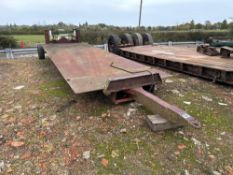 Low loader trailer 20ft x 7ft hydraulic lowering, single axle