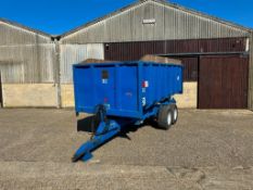 1981 AS Marston F10L 10t twin axle grain trailer with manual tailgate and grain chute on 340/65R18 w