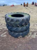 3 no Alliance 15.5/80-24 tyres