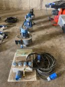 4 No grain pedestal fans and barn owl unit, manual in office