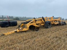 Simba Mono 5 leg cultivator with packer roller, 4m