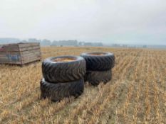 4 No low ground pressure wheels and tyres to fit Holder tractor