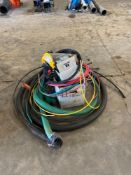 Quantity sprayer pipe and safety visor