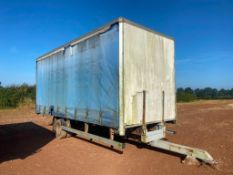 18ft single axle curtain trailer with rear doors