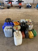 Quantity oil barrels and jerry cans