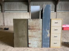 Quantity cabinets and shelves