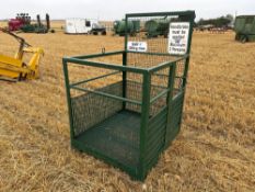 Farm made man platform with pallet tine attachments