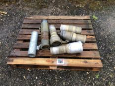 3No 5inch male to 4inch female 2No 5inch female to 4inch male 1No hose tail