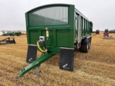 2017 Bailey 14t twin axle root tailer with sprung drawbar, rollover sheet, hydraulic tailgate and gr