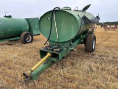 Water bowser, single axle on 15R22.5 wheels and tyres complete with PTO driven pump (spares)