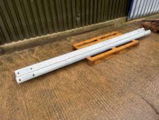Galvanised crash barrier section