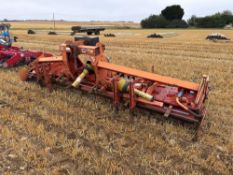 Lely-Terra 400-45 4m power harrow with wheel eradicators and flexi-coil roller, linkage mounted NB: