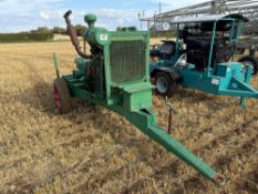 Perkins single axle irrigation pump with 6 cylinder diesel engine