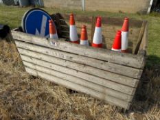Quantity traffic cones and signs
