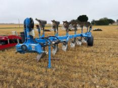 2018 Lemken Jewel 8 MOF 6 furrow reversible plough with slatted mouldboards and skimmers, on-land /