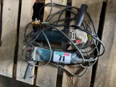 2No Bosch 4.5 inch angle grinders, single phase