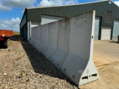 6No Moore concrete portable grain retaining panels