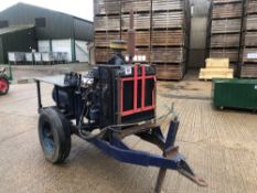 4 cylinder diesel generator 30kVA, single axle