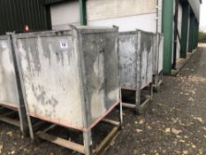 3No metal pea tanks