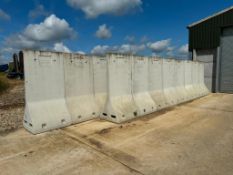 6No Moore concrete portable grain retaining panels