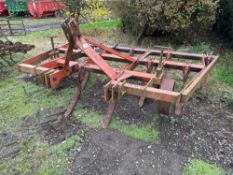 Sabre 3m 10 leg fixed tine cultivator with depth wheels