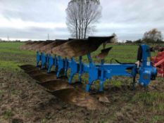 2004 Lemken Europal 8 6 furrow (5+1) reversible on land / in furrow plough with skimmers and hydraul