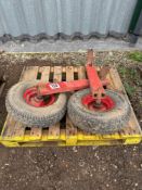 Pair implement depth wheels