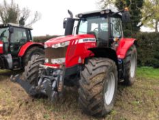 2018 Massey Ferguson 7718 Dyna-6 50kph 4wd tractor with front linkage, front and cab suspension, 2 e