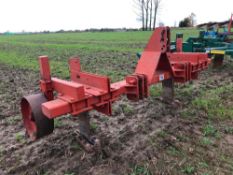 Blench twin leg subsoiler with depth wheels