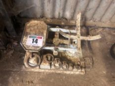 Balance scales with weights