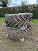 Set Michelin 600/60R28 wheels and tyres to suit Househam sprayer