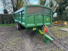 2005 Richard Larrington 16t Rootking twin axle trailer with sprung drawbar, air brakes, rollover she